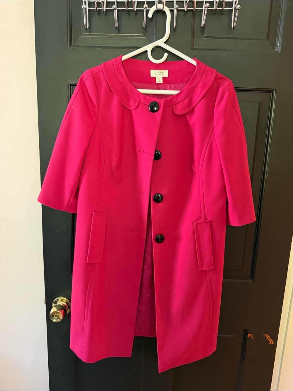 LOFT Pink Short Sleeve spring Coat - Picture 1 of 4